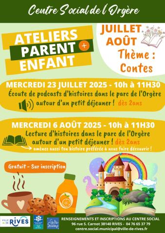 atelier parent enfant juillet août