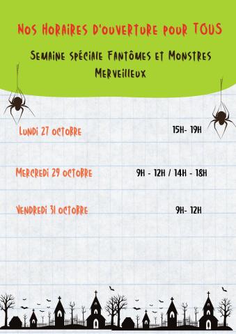 horaires semaine fantômes