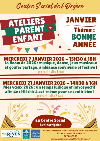 Les Ateliers Parent-Enfant de janvier 2026
